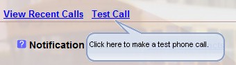 Registration Test Call Select